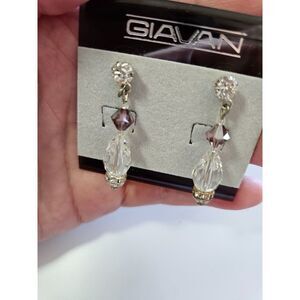 Giavan crystal dangling earrings